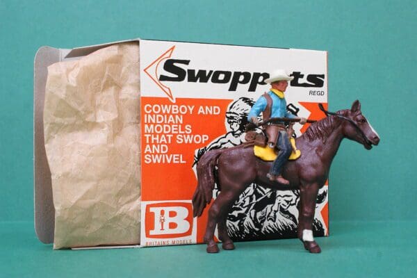 SOLD Swoppet 2nd Series Mounted Cowboy Resting