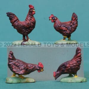Herald Brown Hens Set of 4 - Early Flush Bases