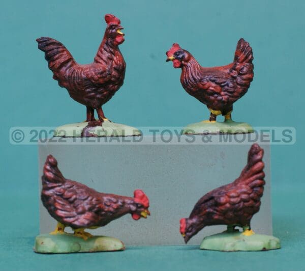 Herald Brown Hens Set of 4 - Early Flush Bases