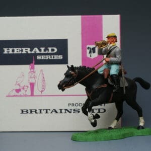 Britains ACW Confederate Cavalry Bugler + Repro Box #45