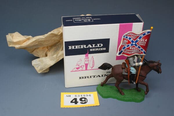 Britains ACW Confederate Cavalry Standard Bearer #49