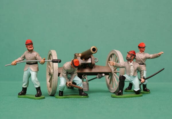 Britains ACW Confederate Forces Gun & Crew #4