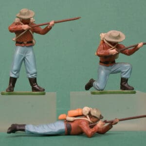 Britains "Eyes Right" Confederates - Butternuts - 3-figure Set