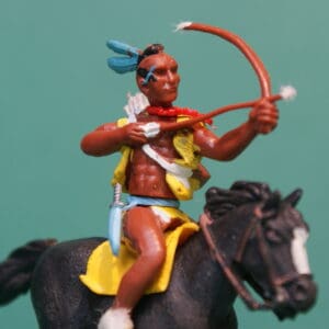 Herald Swoppet Mounted Indian Brave with Bow and Arrow