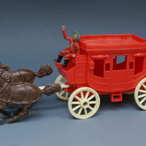 Crescent 54mm Stagecoach with Driver & Horse Team