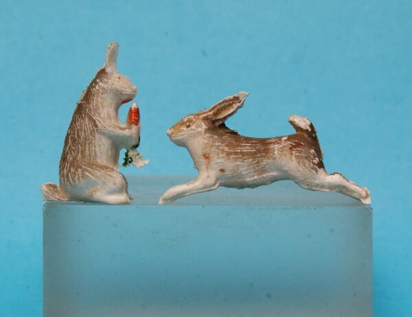 B&S Farm Series - Pair of GREY Spray-painted Rabbits - Image 2