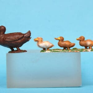 Taylor & Sons Village Duck Pond & Rare BROWN Duck & Ducklings