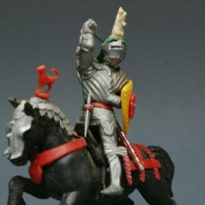 Britains C15th Mounted Knight Attacking - Grubby Condition