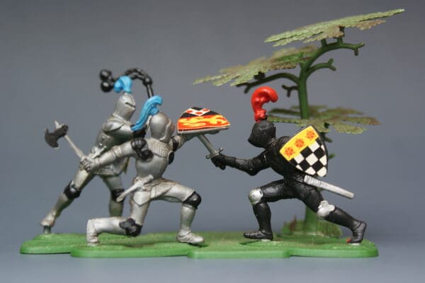 Britains Mini-set Knights in Ambush Scenic Models, Unboxed - Rare