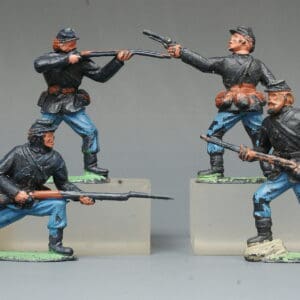 Timpo Solids Set of ACW Union Infantry - ROYAL BLUE Legs