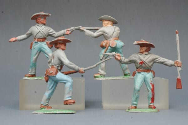 Timpo Solids Matching Set of ACW Confederate Infantry