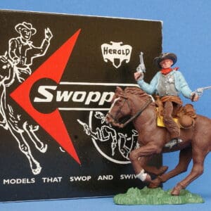 Herald Swoppet Mounted Cowboy Sheriff (+Repro Box)