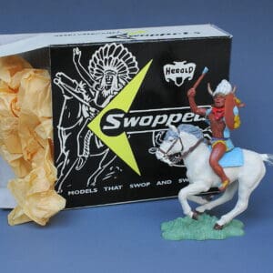 Herald Swoppet Mounted Indian Medicine Man (+Repro Box)