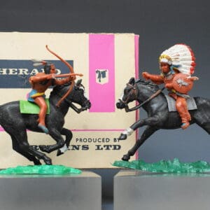 Herald Mounted Indian with Bow & Arrow Boxed - REDUCED Paint