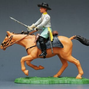 Swoppet ACW Confederate Cavalry Officer - TAN Charging Horse #87