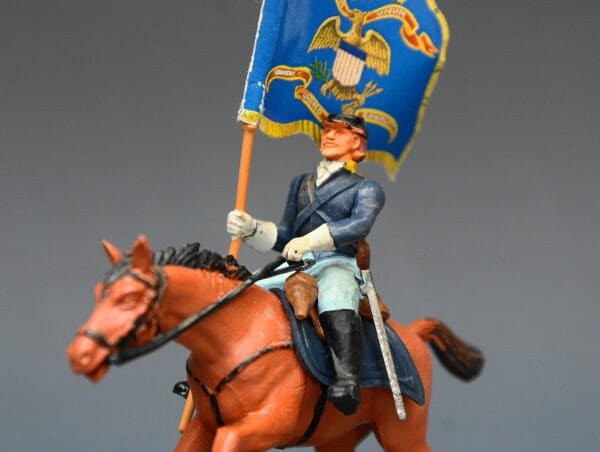 Swoppet ACW Union Cavalry Standard Bearer - Chestnut Horse