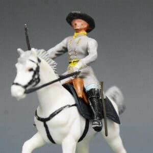Swoppet ACW Confederate Cavalry Officer - WHITE Walking Horse #93