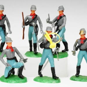 Elastolin (Germany) 54mm Swoppet-Type Confederates - Set of 6