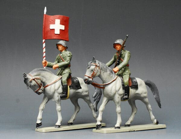 Starlux (France) 54mm Swiss Guard Cavalry (Grey Horses)