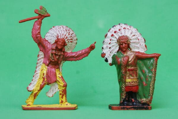 Lone Star Rare Indian Chief Holding Tomahawk Aloft