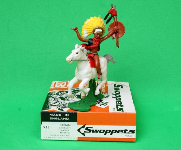 Swoppet Indian Chief with Dagger, Mounted (Manhattan)