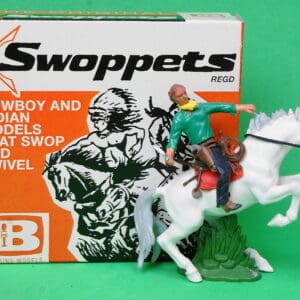 Swoppet Mounted Cowboy Knife-fighter GREEN Torso (Manhattan)