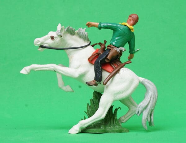 Swoppet Mounted Cowboy Knife-fighter GREEN Torso (Manhattan) - Image 2