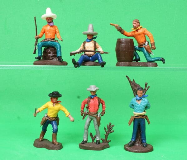 Swoppet 2nd Series Cowboys - Full Set of 6 Figures #2 (Sussex)