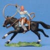Herald Swoppet Mounted Cowboy with Lasso (LIGHT BLUE Torso)