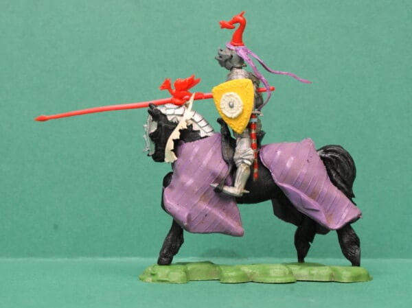 Swoppet C15th Mounted Knight Charging - PURPLE Blanket