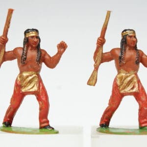 Timpo Early Indians Holding Rifles from the Lead Moulds