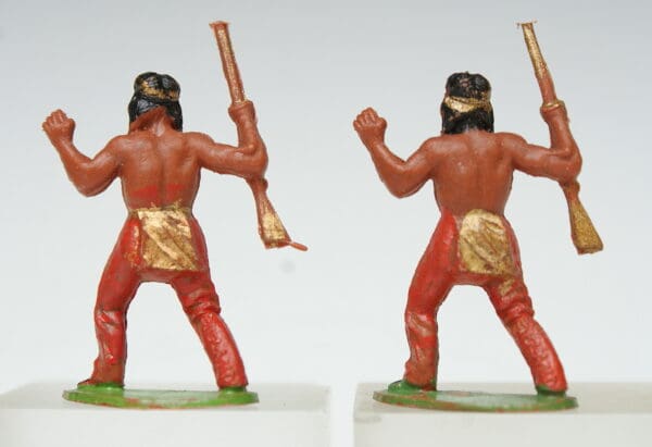 Timpo Early Indians Holding Rifles from the Lead Moulds - Image 2