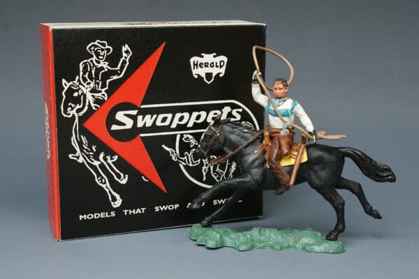 Herald Swoppet Mounted Cowboy with Lasso - 1958 Issue - Image 4
