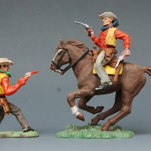 Herald Swoppet Two-Gun Cowboys - Mounted & On Foot