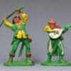 Cherilea 54mm Robin Hood - Little John with Staff & Minstrel