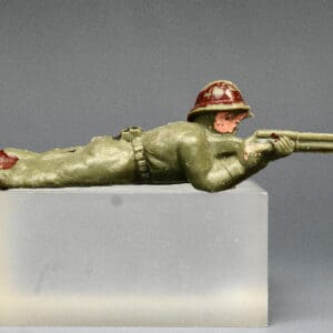 French 54mm WW2 Soldier Lying Prone, Firing