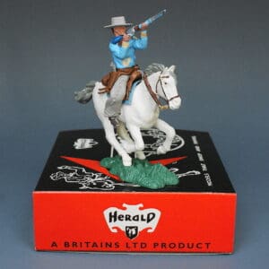 Swoppet Cowboy Firing Rifle Mounted - LIGHT BLUE Torso