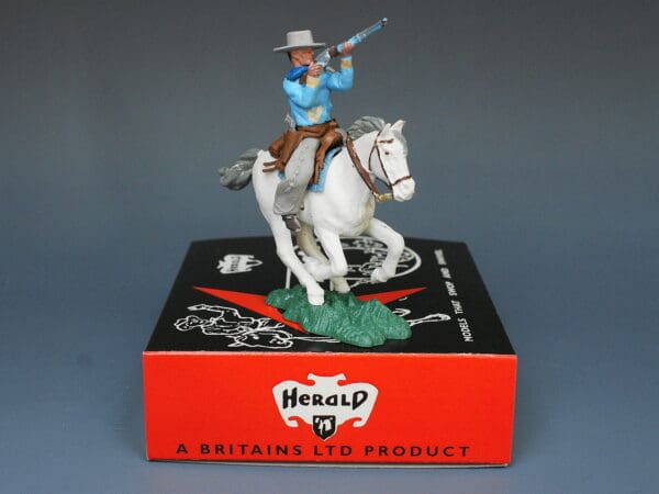 Swoppet Cowboy Firing Rifle Mounted - LIGHT BLUE Torso