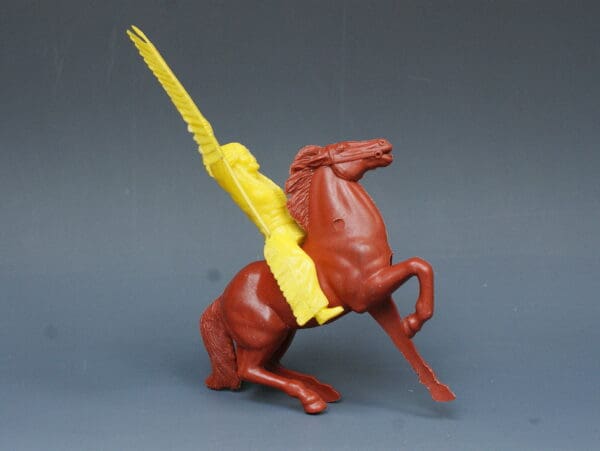 Poplar Plastic Mounted Indian Warrior - SCARCE Colour! - Image 3
