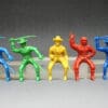 Poplar Plastic Large Scale Mounted US Cavalry & Indian Brave - Image 2