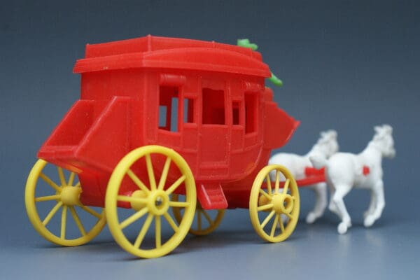 Poplar Plastics 45mm Wild West Stagecoach - RED Body - Image 3
