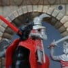 Timpo Solid Plastic Medieval Knights, Mounted & Foot (RED) - Image 3