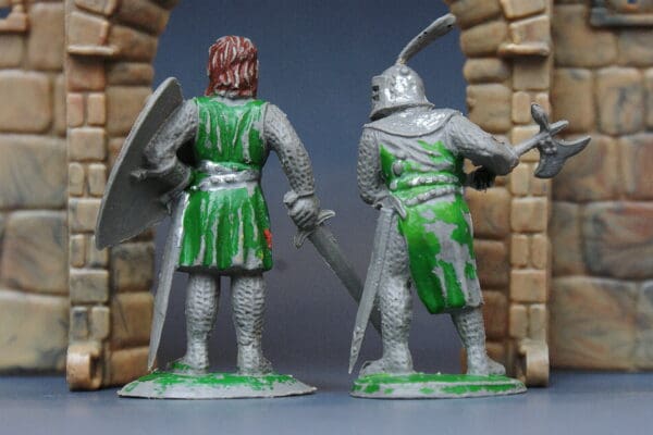 Timpo Solid Plastic Knights FOREST GREEN Paint Variants - Image 2