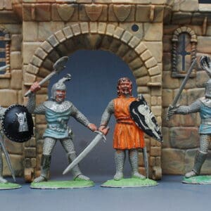 Timpo Solid Plastic Knights on Foot - Set of 4 Figures