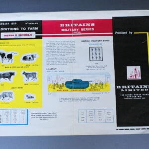 Britains 1959 New Lines Leaflet - Printer's Proof