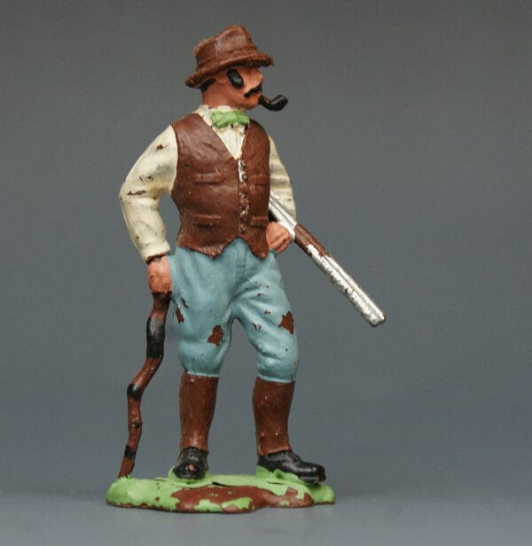 Herald Farmer with Shotgun - Rare DARK BROWN Variant!