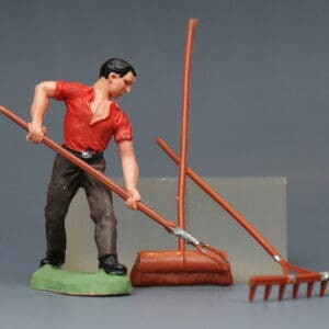 SOLD Herald Labourer RED Shirt with 3 Tools (Sussex)