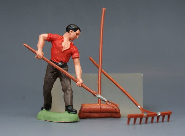 SOLD Herald Labourer RED Shirt with 3 Tools (Sussex)