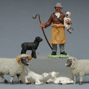Herald Shepherd, Sheep & Lambs (BLACK Lead Mould)
