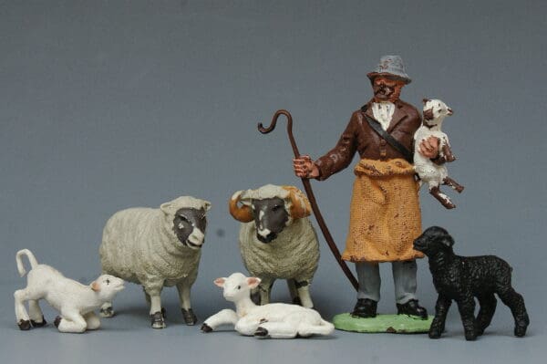 Herald Shepherd, Sheep & Lambs (BLACK Lead Mould) - Image 2